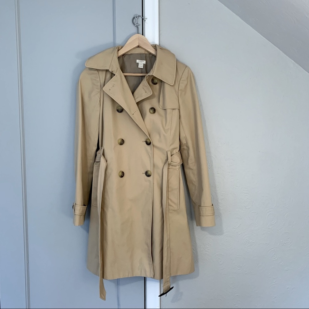 J. Crew Trench Coat in Camel